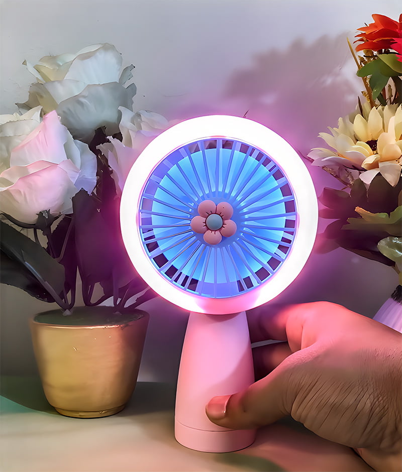 Mini Fan With LED Light